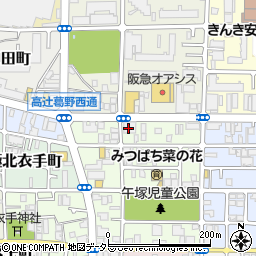 肉の丸富　西京極店周辺の地図