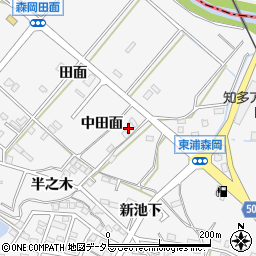 愛知県知多郡東浦町森岡中田面8周辺の地図