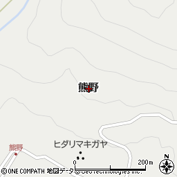 滋賀県蒲生郡日野町熊野周辺の地図