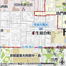 水道修理トイレつまり・水の生活救急車・京都市中京区エリア専用ダイヤル周辺の地図