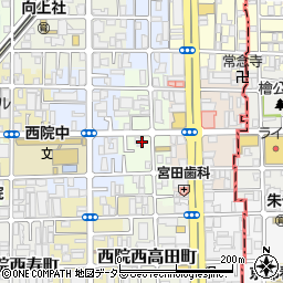 京都府京都市右京区西院西平町7-2周辺の地図