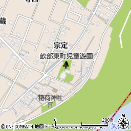 愛知県豊田市畝部東町宗定周辺の地図