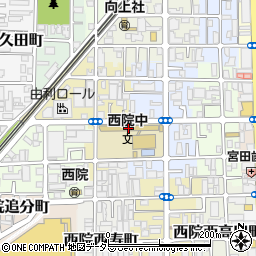 京都市立西院中学校周辺の地図