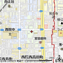 京都府京都市右京区西院西平町7周辺の地図