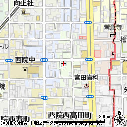 京都府京都市右京区西院西平町6-1周辺の地図
