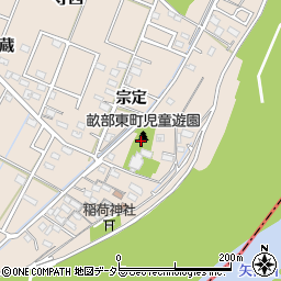 愛知県豊田市畝部東町（宗定）周辺の地図