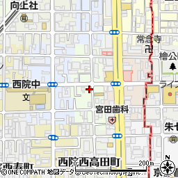 京都府京都市右京区西院西平町7-3周辺の地図