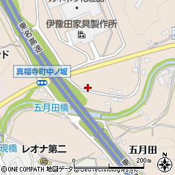 愛知県岡崎市真福寺町中ノ坂周辺の地図