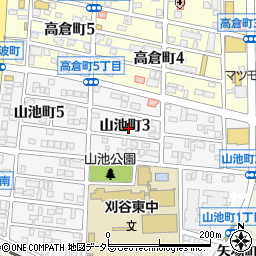 愛知県刈谷市山池町3丁目214周辺の地図