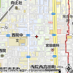 京都府京都市右京区西院西平町6-2周辺の地図