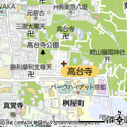 名鉄協商高台寺駐車場周辺の地図