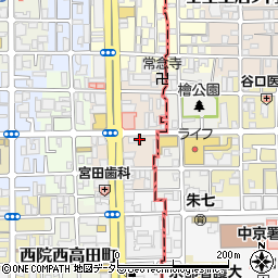 京都府京都市右京区西院平町30周辺の地図