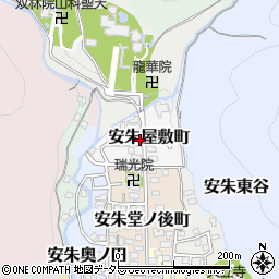 京都府京都市山科区安朱屋敷町周辺の地図