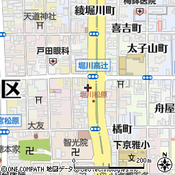 京都府京都市下京区高辻堀川町周辺の地図