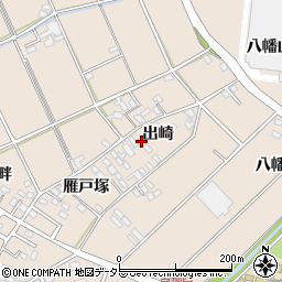 愛知県安城市里町出崎周辺の地図