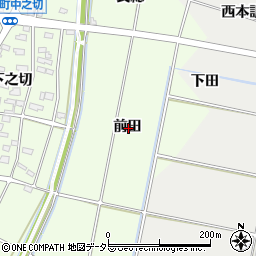 愛知県豊田市広美町前田周辺の地図