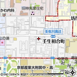 京都府京都市中京区壬生相合町周辺の地図