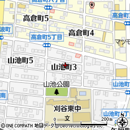 愛知県刈谷市山池町3丁目周辺の地図