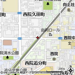 京都府京都市右京区西院南井御料町周辺の地図