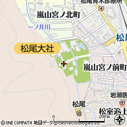 松尾大社　結婚式受付周辺の地図