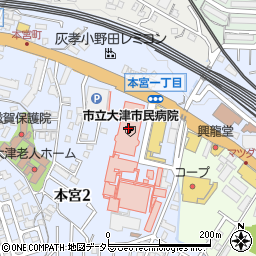市立大津市民病院周辺の地図