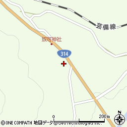 広島県庄原市東城町小奴可1393周辺の地図