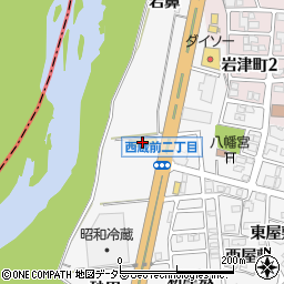 愛知ダイハツＵ－ＣＡＲ岩津店周辺の地図