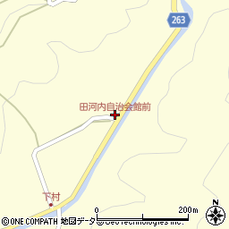 田河内自治会館前周辺の地図