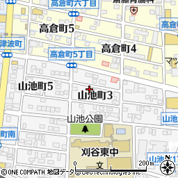 愛知県刈谷市山池町3丁目204周辺の地図