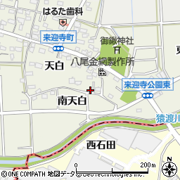 愛知県知立市来迎寺町南天白周辺の地図