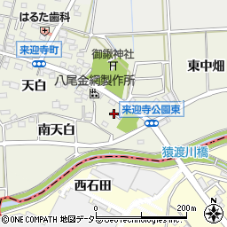 愛知県知立市来迎寺町（木ノ根田）周辺の地図