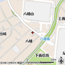 愛知県安城市里町八幡周辺の地図