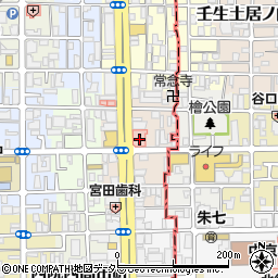 京都府京都市右京区西院平町25周辺の地図