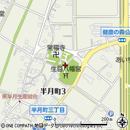 愛知県大府市半月町周辺の地図