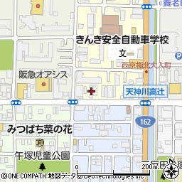京都府京都市右京区西院西貝川町97周辺の地図
