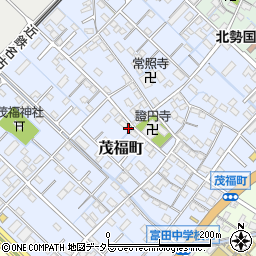 三重県四日市市茂福町周辺の地図