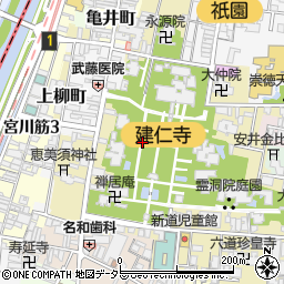 京都府京都市東山区小松町周辺の地図