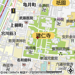 京都府京都市東山区小松町周辺の地図
