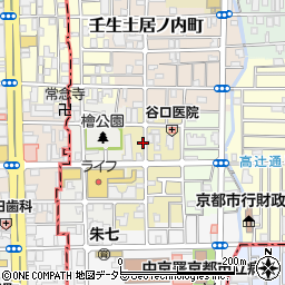 京都府京都市中京区壬生檜町周辺の地図