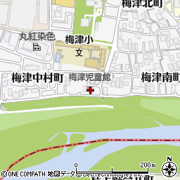 京都市　公設民営児童館梅津児童館周辺の地図