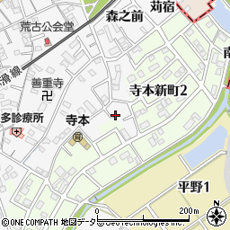 愛知県知多市八幡下内橋周辺の地図