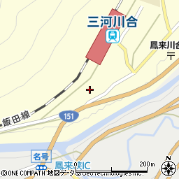 愛知県新城市川合小西周辺の地図