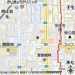 京都府京都市右京区西院西平町19周辺の地図