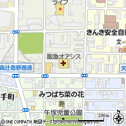 阪急オアシスかどの店周辺の地図
