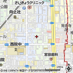 京都府京都市右京区西院西平町12周辺の地図