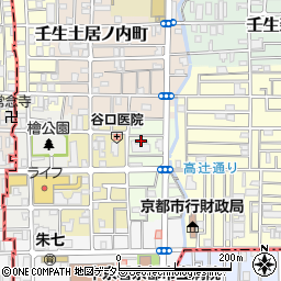 京都府京都市中京区壬生東檜町周辺の地図