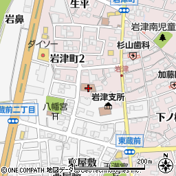 岩津郵便局周辺の地図