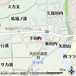 京都府亀岡市上矢田町下垣内周辺の地図