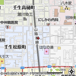 京都府京都市中京区壬生松原町6-25周辺の地図