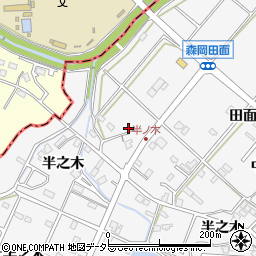 愛知県知多郡東浦町森岡上田面周辺の地図